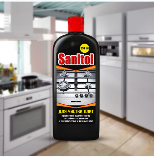 Чистящее средство Sanitol для плит, 250мл /16/  ЧС-022